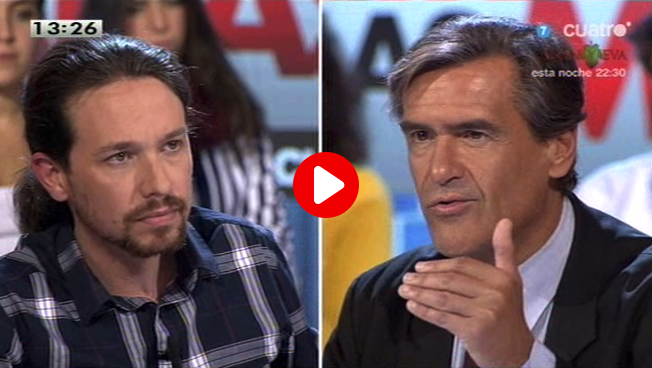 El debate íntegro entre Pablo Iglesias y López Aguilar grabado en Bruselas