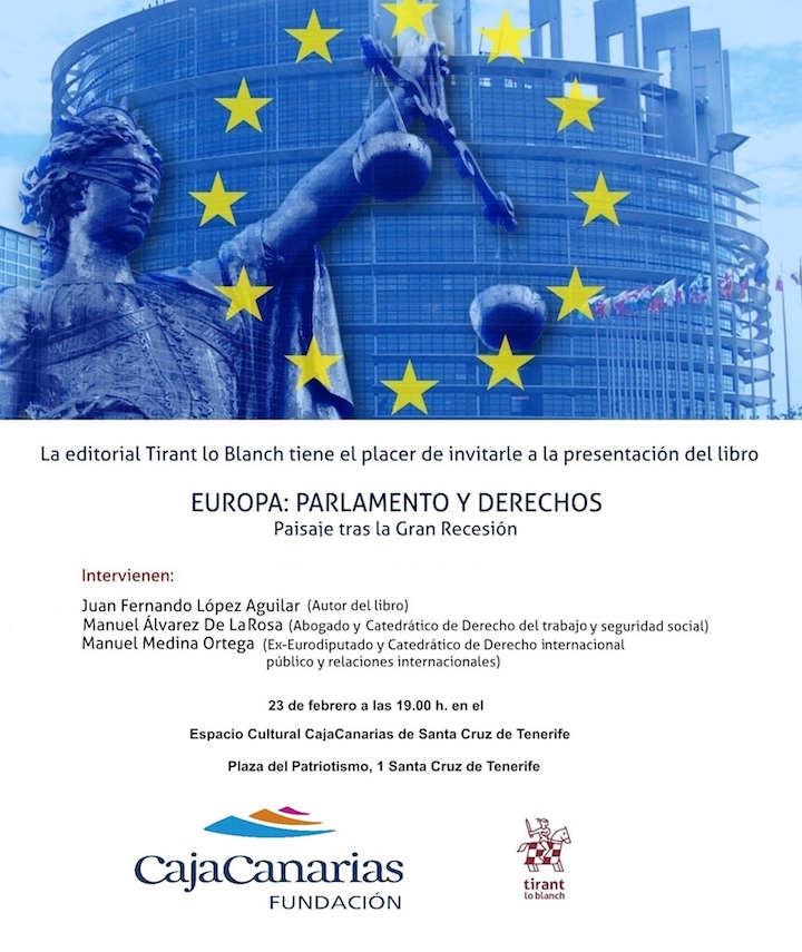 Presentación de mi último libro ''Europa: Parlamento y Derechos. Paisaje tras la Gran Recesión''