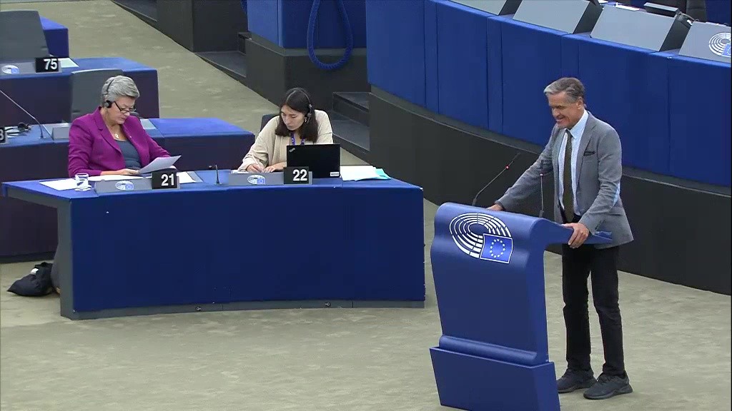 Intervención en el Parlamento Europeo en Estrasburgo el 17 octubre a las 19.55