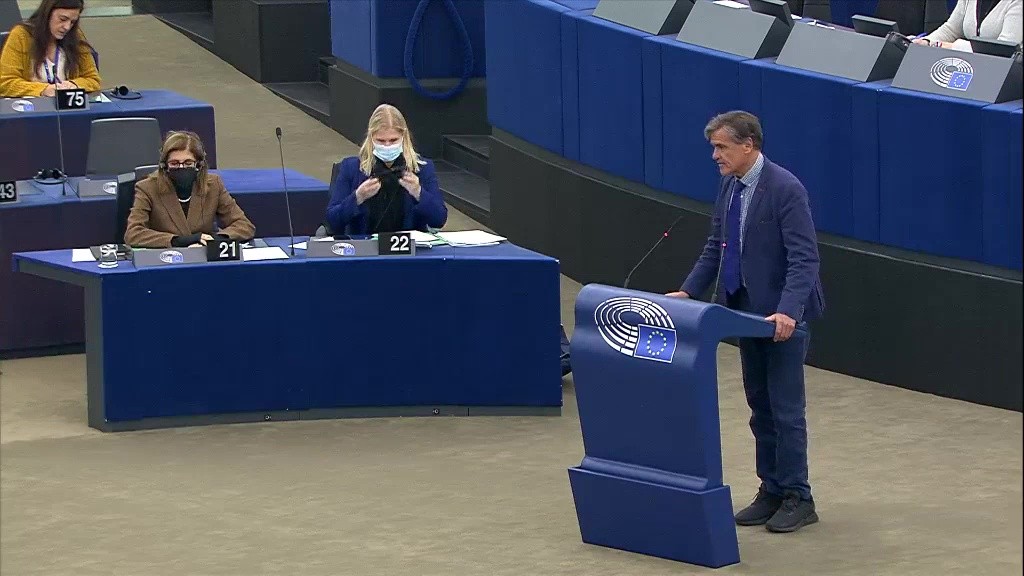 Intervención en el pleno del Parlamento Europeo en Estrasburgo el 15 diciembre